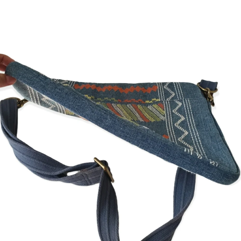 Vintage Lucky Brand Denim Embroidered Laptop Bag